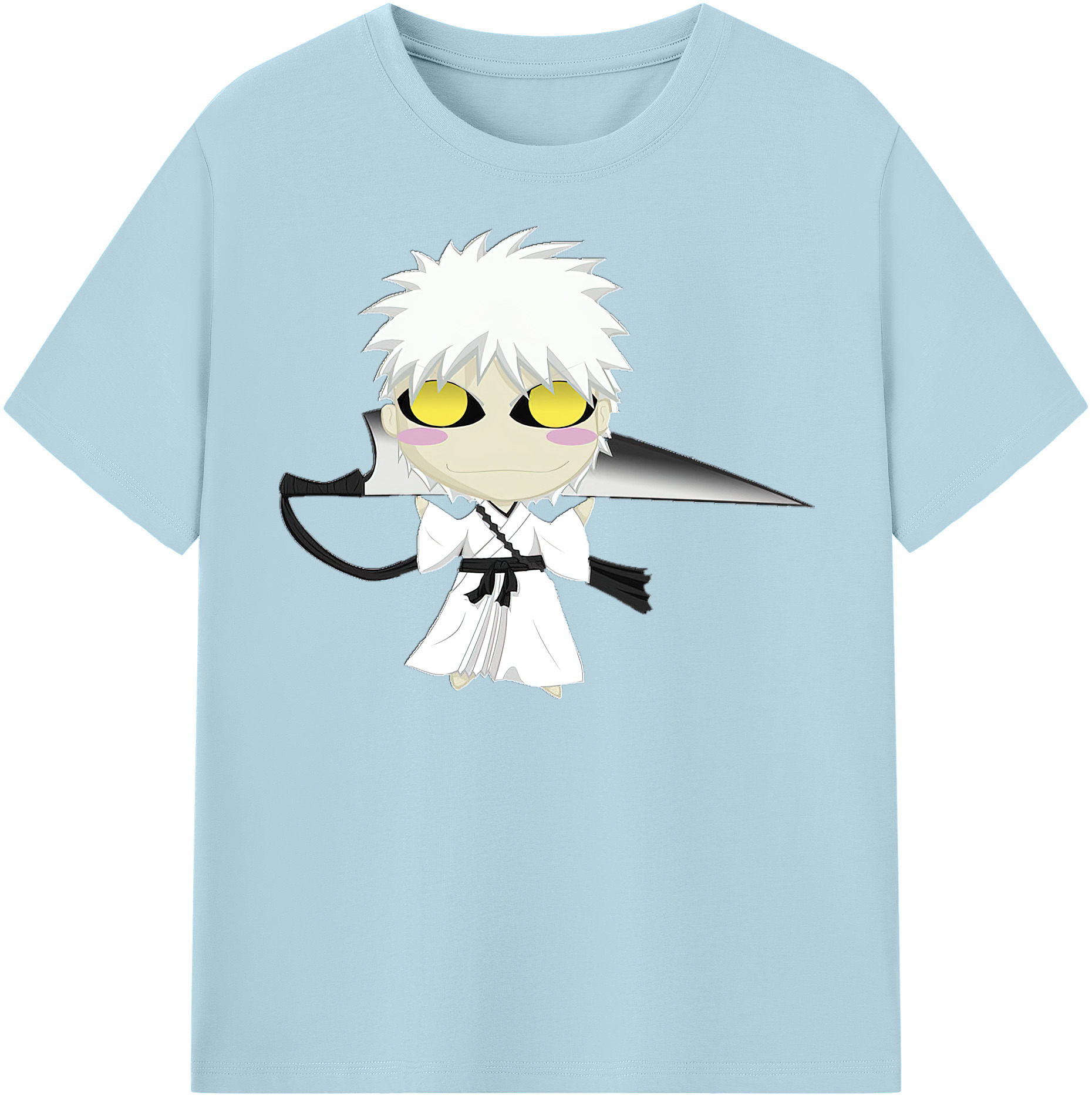 （画像用） ブリーチ 黒崎一護（くろさき いちご）BLEACH Kurosaki Ichigo 綿100％半袖Tシャツ（フロントプリント）